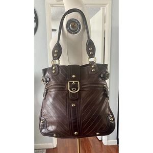 Rafe New York Fine Leather Designer Shoulderbag Tote Gold Tone HDW Y2K Retro Hip